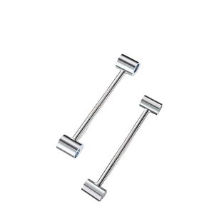 Cintre auto-adhésif en alliage d'aluminium à double trou, renforcé, silencieux, style champagne, noir, multifonction, facile à utiliser - Product Image 2