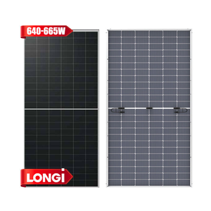 Longi Venta caliente más popular Hi-<span class=keywords><strong>Mo</strong></span> X10 BC Media celda LR7-72HVD 640-665M bifacial 640W 645W 650W 655W 660W 665W Panel solar Longi - Product Image 1