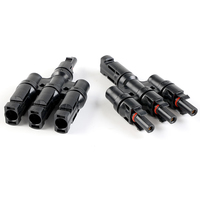 Connecteurs de câble en Y 3 en 1 pour camping-car, solaires, noirs, mâle/femelle, avec contacts en cuivre et boîtier en nylon, indice de protection IP67, 30A 1500V