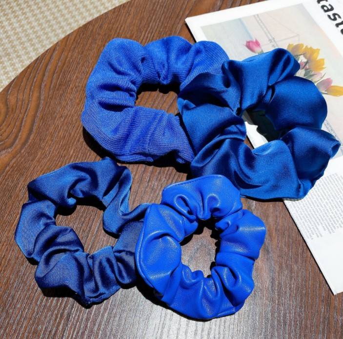 klein蓝色发圈法式大毛圈马尾套弹性发带女性发饰 - buy kids pony