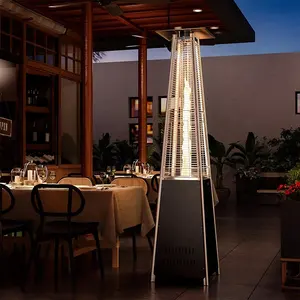 CE ETL UKCA Certified Pyramid Flame Patio Heater For Outdoor Use