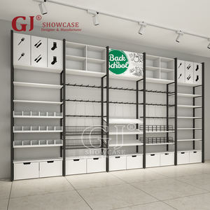 Niedriger Preis Miniso Produkt regal Kunden spezifische Holz Metall Weiß Möbel Wand Display Regale für Boutique Schmuck Geschenk laden - Product Image 5