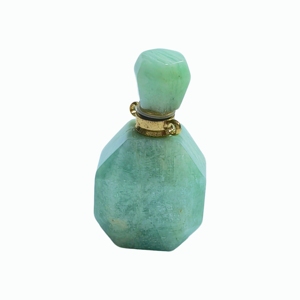 Frasco hueco de amazonita pulida con infusión de Reiki para aceites esenciales, amuleto para guardar, regalo espiritual, adorno. - Product Image 4