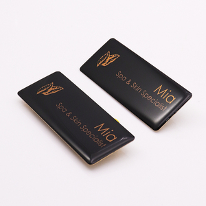 לוגו להתאמה אישית אפוקסי שם העובד תג נירוסטה צלחת פליז חומר מותאם אישית כפתור חותמת nameplate - Product Image 3