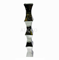 Vas bunga logam aluminium Modern & bergaya, penanam desain pedesaan dengan cermin Polandia menarik Pot bunga terbaru