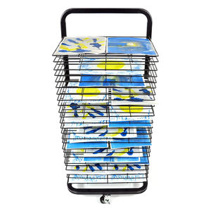 Schools and Art Clubs Accessories Mobile 25 Tier Art <strong>Painting</strong> <strong>Dry</strong> Tower Shelf Art Drying <strong>Rack</strong> - Product Image 1