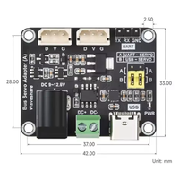 Carte de commande de servomoteur de bus, circuit d'alimentation et de contrôle intégré, compatible avec les servomoteurs de bus de la série SC
