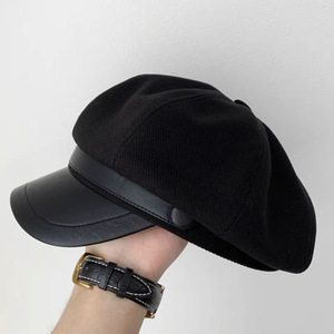 Otoño Invierno Merlot Style Gorra de béisbol para niños Retro Painter's Fedora Cloud-like Octagonal Duckbill Hat Sombrero versátil de moda - Product Image 4