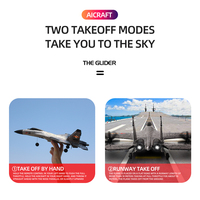 Avion de chasse RC en mousse 2,4 GHz avec télécommande, chargeur inclus, 3 canaux, prêt à voler pour débutants