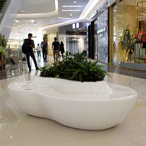 Y625 Silla moderna en forma de corazón decoraciones de jardines banco de gran tamaño muebles de puerto de aire Silla de espera de centro comercial con <span class=keywords><strong>maceta</strong></span> - Product Image 2