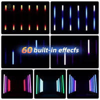 Barre de lumière LED à pixels RGB 3-en-1 360° sans fil DMX à batterie, étanche IP65, pour discothèque et soirées DJ