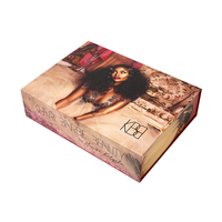 Nouvelle conception et vente chaude : Boîte en carton en forme de livre pour extensions capillaires avec insert en satin de soie