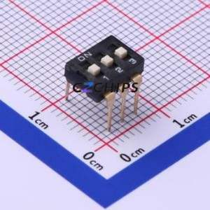 ES-03KP DIP Switch Through hole Component (THT) Switch Flat Toggle, Raised Type Single Pole Single Throw 3 2.54mm - Product Image 1