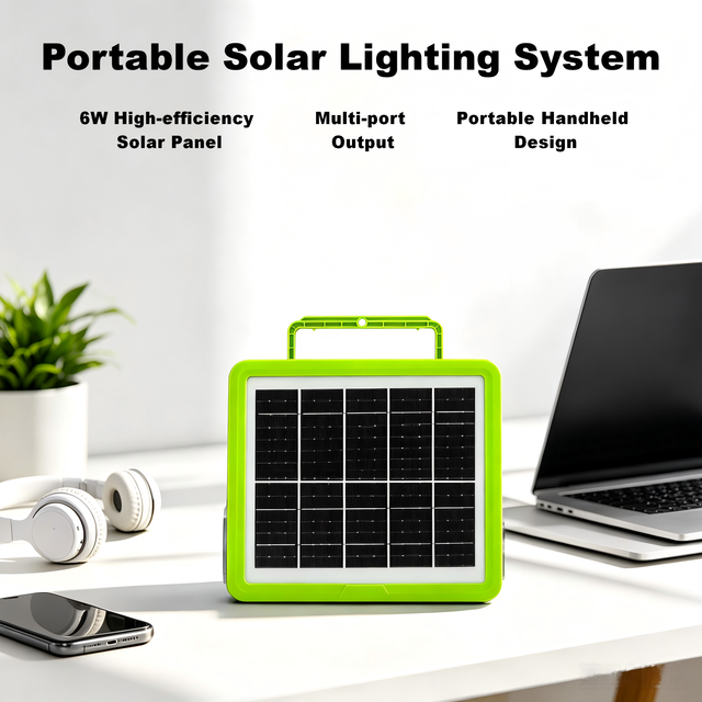 Outdoor Camping Solar Power Station Portable Solar Lighting Kit Support Camera Phone Tablet Charging