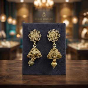 Antique Brass Classic <b>Moon</b> Shape Gold Plated Fashion Hoop Earrings Women's Jewelry Wholesalers in India - Product Image 3