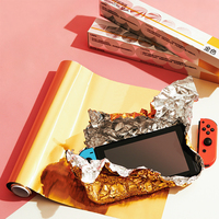Feuille d'aluminium dorée de qualité alimentaire pour emballage alimentaire, surface unie, feuille d'aluminium dorée de qualité alimentaire
