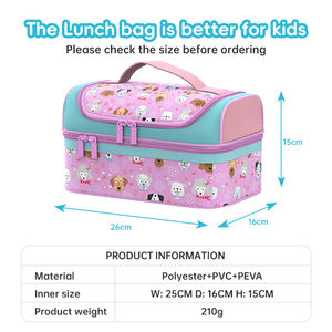 Sacs à lunch isothermes pour enfants personnalisés bon marché Cartoon Sac à lunch scolaire - Product Image 5