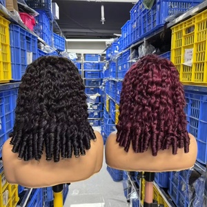 Hermosa Virgen hinchable rizado Natural negro Natural extensiones de cabello humano 100% puro vietnamita cabello crudo HD peluca Frontal de encaje - Product Image 5