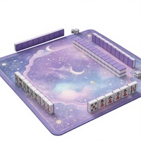 Tapis de jeu de mahjong et poker de luxe moderne transfrontalier pour 4 joueurs, résistant aux taches, antidérapant, design personnalisable, direct usine