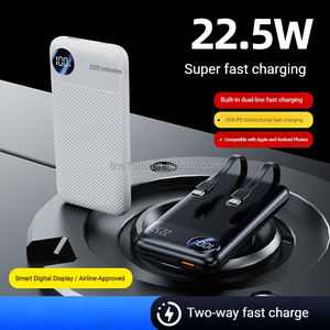 OEM/<span class=keywords><strong>DOM</strong></span> Nouveau modèle PD22.5W Charge rapide 10000mAh avec charge rapide intégrée Double ligne Affichage numérique LED Banque d'alimentation mobile - Product Image 3