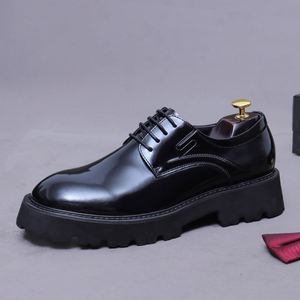 Chaussures habillées de luxe pour hommes 2026, best-seller, à lacets, patchwork, bout pointu, respirantes, légères et antidérapantes - Product Image 6