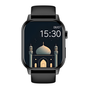 Montre connectée de prière musulmane avec alarme de temps de prière du Coran, 99 divinités de l'Allah, direction de la Qibla pour les musulmans - Product Image 1