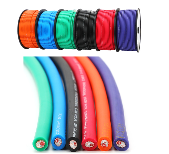 Professional Low Noise Microphone Cable with Flexible Mesh Conductor Copper OFC 2 Core DMX Mic XLR Audio