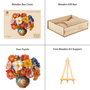 Puzzle de fleurs de coquelicot colorées, taille S/M/L, coins ondulés, jouet éducatif en carton, 101 à 500 pièces, imprimé en couleur, pour tous les âges - Product Image 3