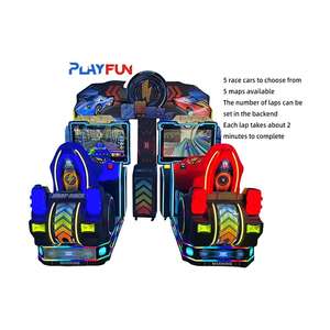 Máquina de Juego Arcade de Carreras de Autos y Conducción con Asiento de Movimiento Dinámico Operada por Monedas, Simulador de Initial D, Moto GP, Mario Kart, Crusin Blast - Product Image 1