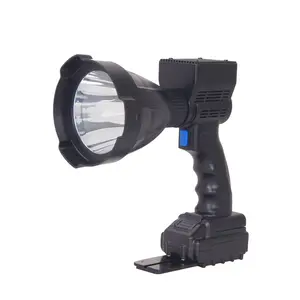 Lampu sorot LED berburu 6500LM kuat portabel, lampu sorot luar ruangan 65W lampu berburu LED hitam 30 ABS IP65 70 lampu pencarian Led 100w