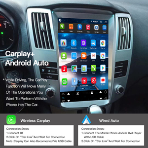HFMidia Autoradio 12,8 pouces avec écran vertical, unité centrale multimédia vidéo Bluetooth pour Lexus RX300/330/350 2004-2008, compatible CarPlay et Android Auto - Product Image 4