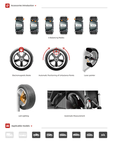 Machine d'alignement de roues de voiture JA-B03 10"-24" Équilibreuse de pneus et de jantes JA-B03 Équilibreuse de roues JA-B03 - Product Image 4
