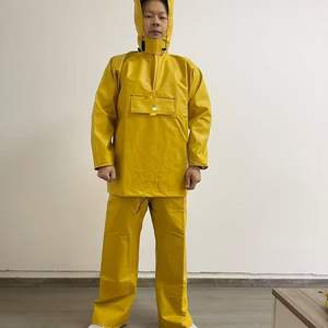 फैक्टरी जलीय कृषि जलरोधी कपड़े नायलॉन पीसी वर्षा मछुआरों के लिए 0.5 मिमी मोटाई वाली वर्षा सूट - Product Image 4