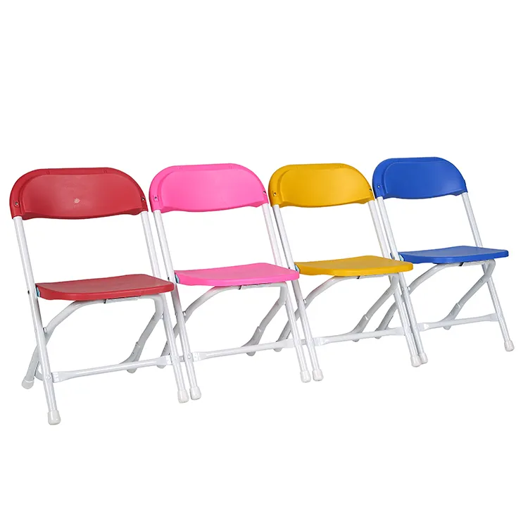 Großhandel Günstige Kinder Weiß Blau Rosa rot Kunststoff Klapp Stühle Für Kinder Party Barber Veranstaltungen Im Freien Stuhl