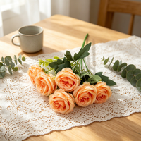 Klaar voor verzending Realistische Kunstmatige Parel Rozenboeket Zijden Kleine Bloemenbundel voor Snelle Levering Online Groothandel