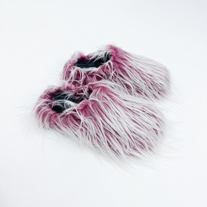 Nouvelle collection 2026 : Chaussons doux et élégants en fausse fourrure pour femme, chauds, <span class=keywords><strong>à</strong></span> bout fermé, style bottes de neige, avec sac assorti - Product Image 6