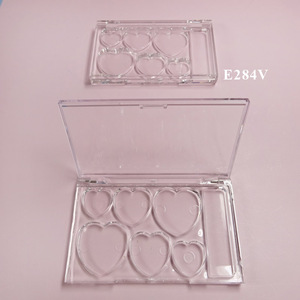 Unique Clear <b>Transparent</b> Lid Empty Eyeshadow Palette Kiss Shape Plastic Multi-Grid <b>Makeup</b> Blush Powder Container Cosmetic - Product Image 5