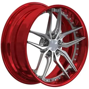 Custom Aluminum 2 Piece Double Color Forged Latest Cool Alloy Wheel 16/17/20/21 Inch 5X100 5X114.3 5X120 Rims For Land Rover