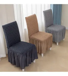Europeu High-end Cadeira Capa Completa Seerage Lace Skirt Hotel Banquete Elastic Cadeira De Jantar Capa