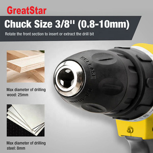 Greatstar-Mini controlador de potencia inalámbrico, batería de iones de litio CC, 3/8 pulgadas, 2 velocidades, <span class=keywords><strong>12V</strong></span>, destornillador eléctrico - Product Image 5