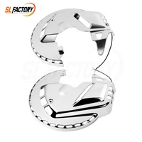 Penutup Rotor Rem Dekorasi Sepeda Motor Krom dengan Lampu Cincin LED Cocok untuk Honda Goldwing GL1800 2001-2017 F6B 2013-2017