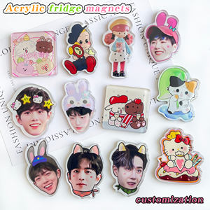 Fabrika promosyon akrilik Anime buzdolabı mıknatısları özel baskılı LOGO akrilik manyetik buzdolabı hatıra hediye - Product Image 2