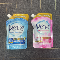 VEVE Détergent à lessive liquide écologique 3L avec parfum floral pour vêtements-nettoyer les taches 1L Pack de recharge