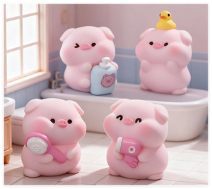 Jouets pour enfants, cadeau 2026, tendance, mignon, mini, bricolage, adorable, figurines de cochons qui prennent un bain, jouets de dessin animé pour enfants, fabricant, beaucoup de stock - Product Image 3