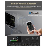Amplificateur de puissance professionnel USB multi-canaux haute puissance pour karaoké, avec effet anti-sifflement pour la maison