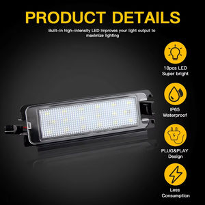 1 pièce, éclairage de plaque d'immatriculation LED, lampe de plaque d'immatriculation pour Dacia Sandero II Logan II 2013 2014 2015 2016 2017 2018 2019 2020 <span class=keywords><strong>2021</strong></span> - Product Image 5