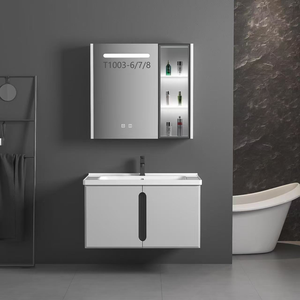 Meuble-lavabo contemporain en bois de chêne de haute qualité - Product Image 5