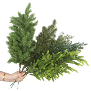 Cây thông Noel nhân tạo trang trí 5D, cảnh cây xanh để bàn, cây xanh giả như thật, cành thông trắng - Product Image 1