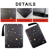 Classeur de cartes à collectionner personnalisé en gros, 400 cartes, 4 pochettes, en cuir PU, avec fermeture éclair, design éclair