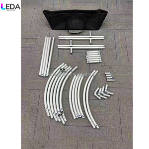 LEDA Décoration d'événements personnalisée : Support de toile de fond en forme d'arche de cœur avec draperies en forme de cœur et housse, pour la décoration de centres commerciaux, d'événements et de propositions de mariage - Product Image 4